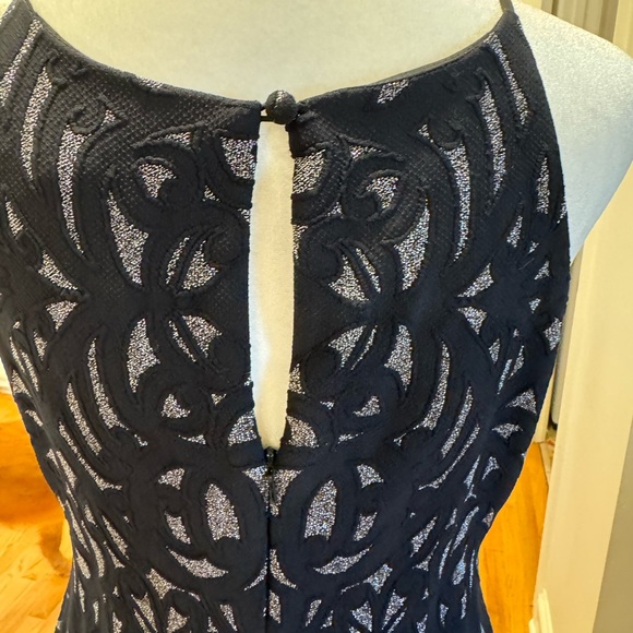 Aidan Mattox Black/Silver Sheath Cocktail Dress - Picture 6 of 10